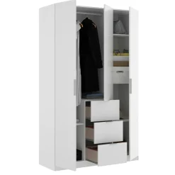 Guardaroba 3 ante bianco lucido 135x204h cm - Anabela