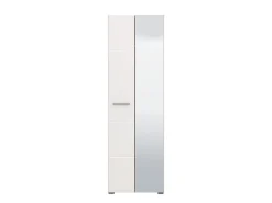 Guardaroba 2 Ante > Dmora Guardaroba 2 Ante Bianco Marrone Rovere Nodi Appendiabiti un Ripiano 80.5x203.5h cm, 2 Ante - Santadi Marrone, Bianco Rovere Nodi