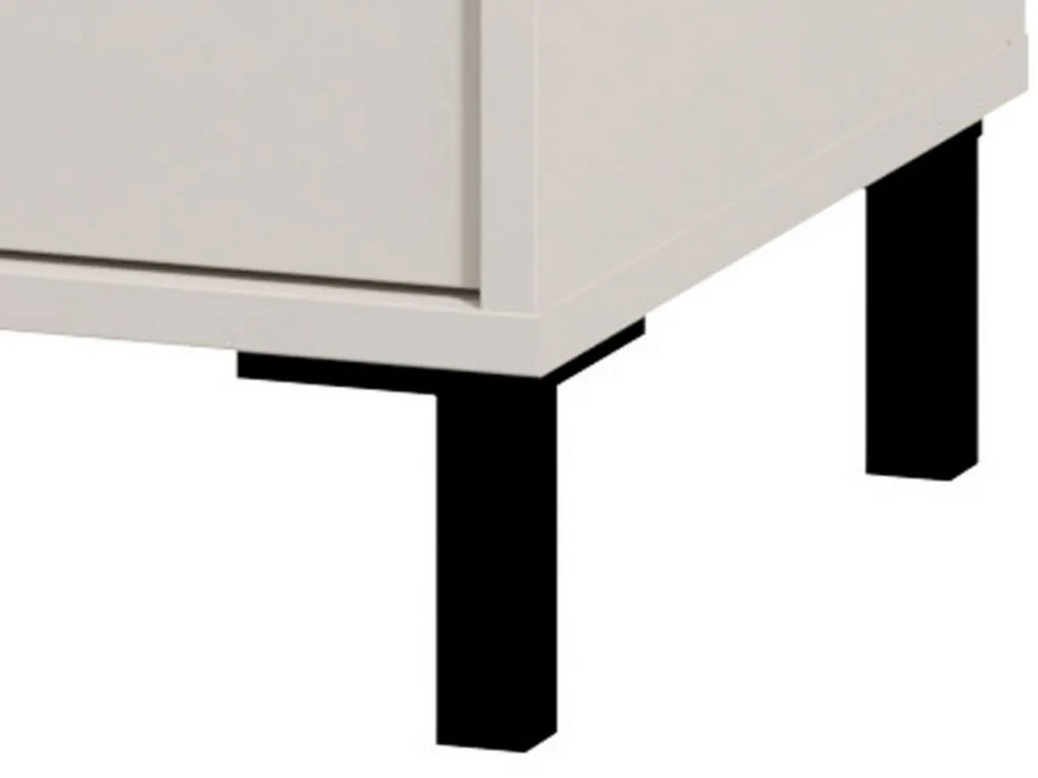 Guardaroba 2 Ante Bianco Nero Appendiabiti 2 Ripiani 54.5x205.5h cm, 3 Vani - Monta