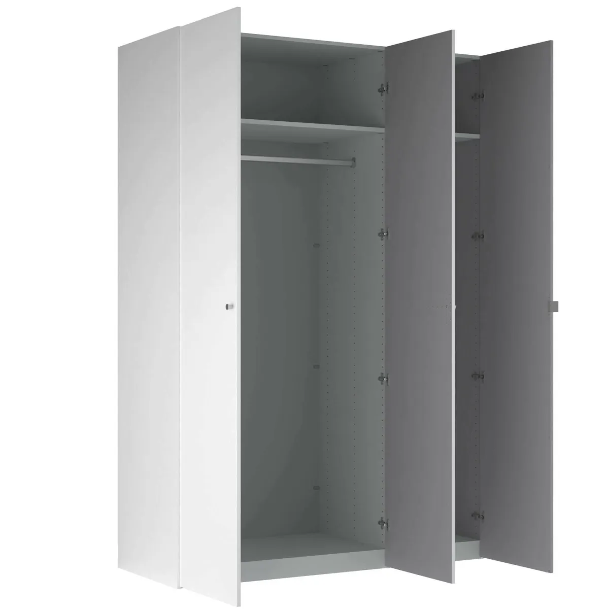 Armadi Multiuso 2 Ante > Dmora Guardaroba 3 ante salvaspazio 150x218h cm - Arce Bianco