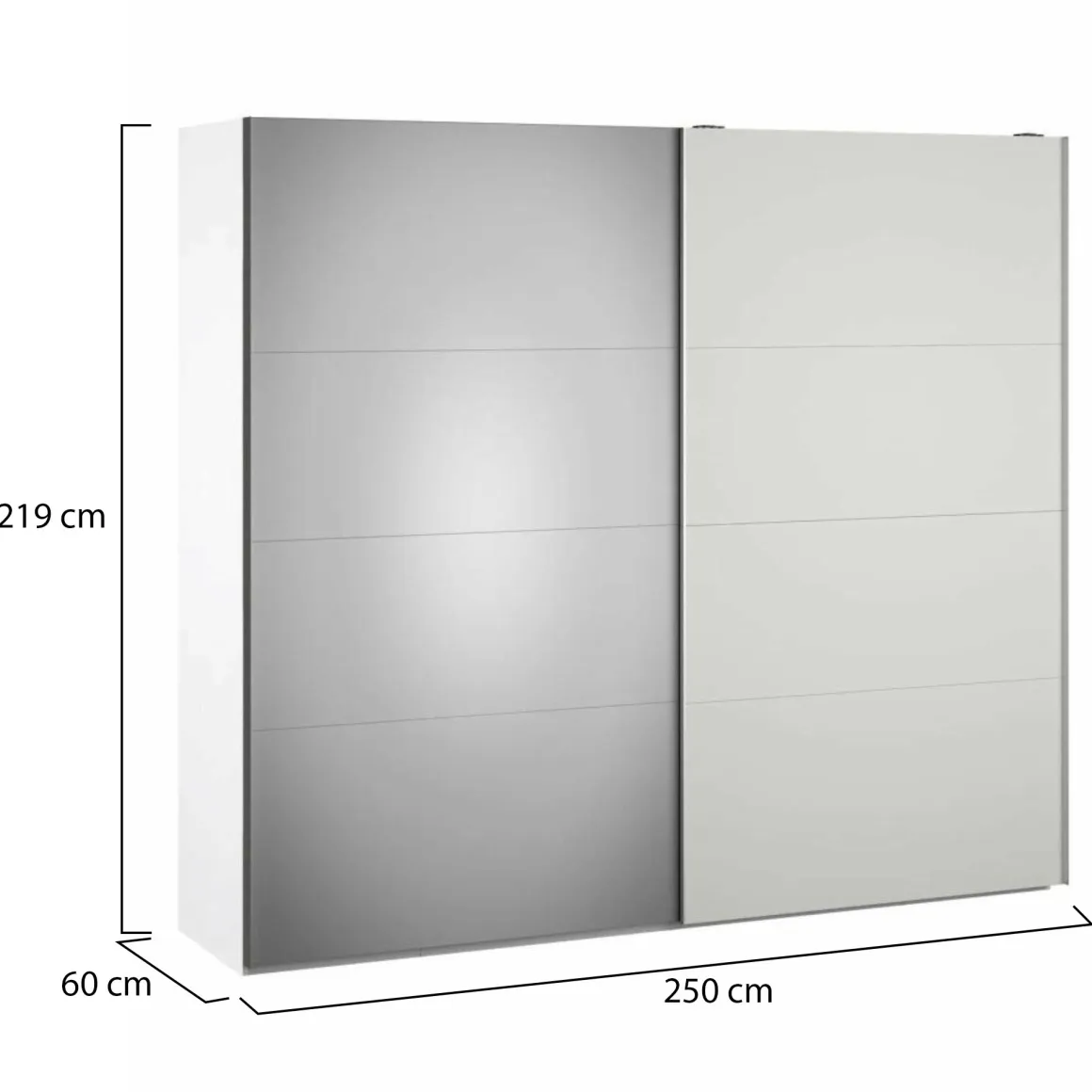 Guardaroba 2 ante bianco 250x218h cm - Acciano