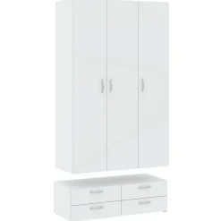 Guardaroba 3 Ante > Dmora Guardaroba 3 ante 110x214h cm - Randazzo Bianco