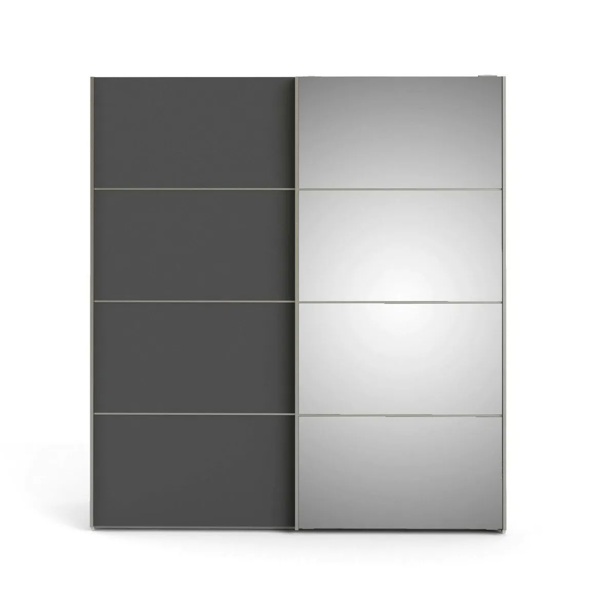 Guardaroba 2 ante grigio e bianco 182x201h cm - Cerreto
