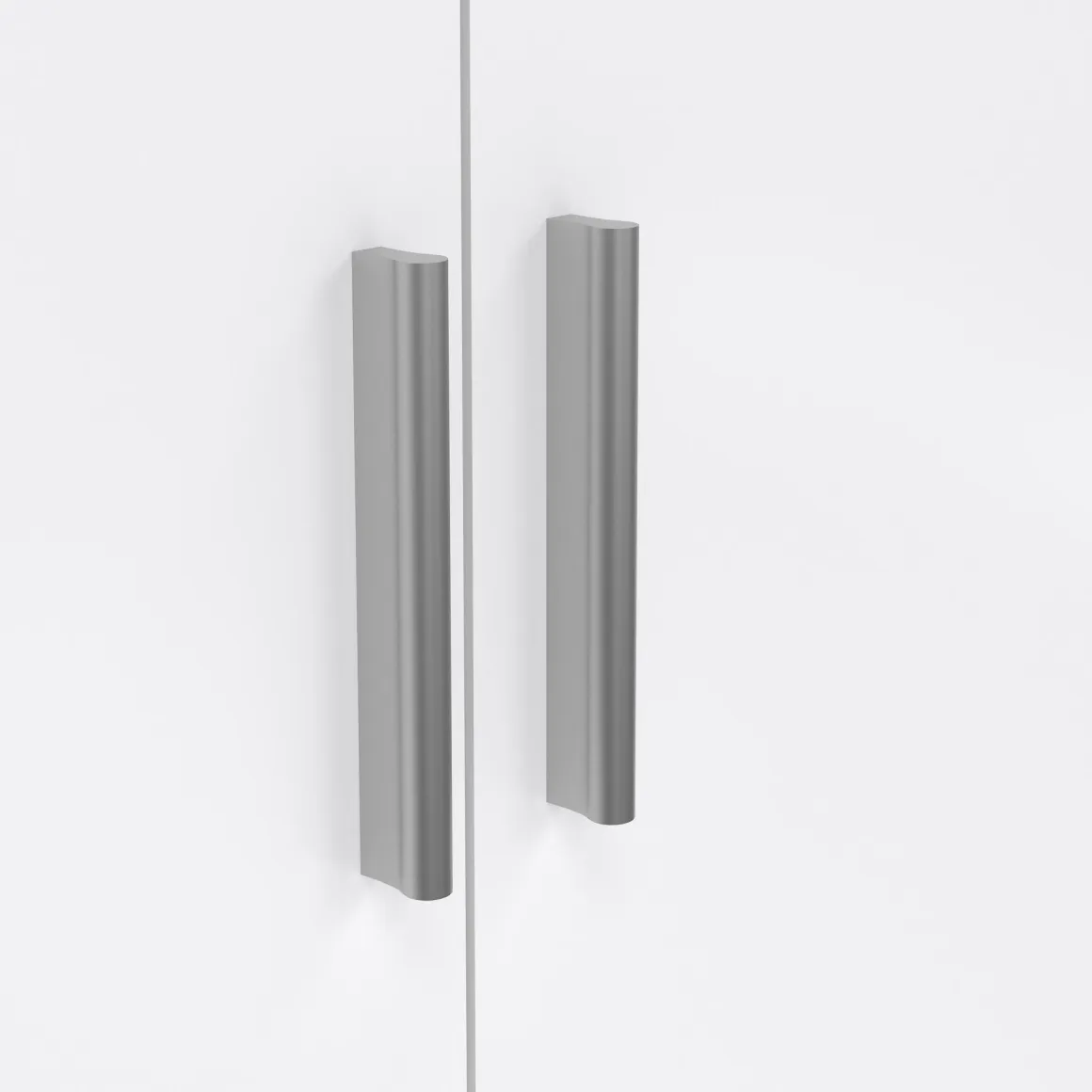 Guardaroba 2 Ante Marrone Quercia Bianco Lucido Appendiabiti 5 Ripiani 78.7x200.9h cm, 2 Ante - Argor