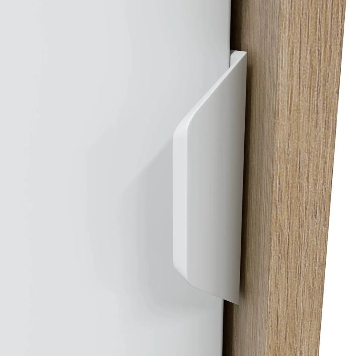 Guardaroba 2 Ante > Dmora Guardaroba 2 Ante Marrone Rovere Nodi Bianco 4 Cassetti 2 Ripiani 140x200h cm, Appendiabiti - Ponna Bianco, Marrone Rovere Nodi