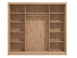 Guardaroba 2 Ante > Dmora Guardaroba 2 Ante un Cassetto un Ripiano 80x170h cm, Appendiabiti - Budoia Marrone Rovere