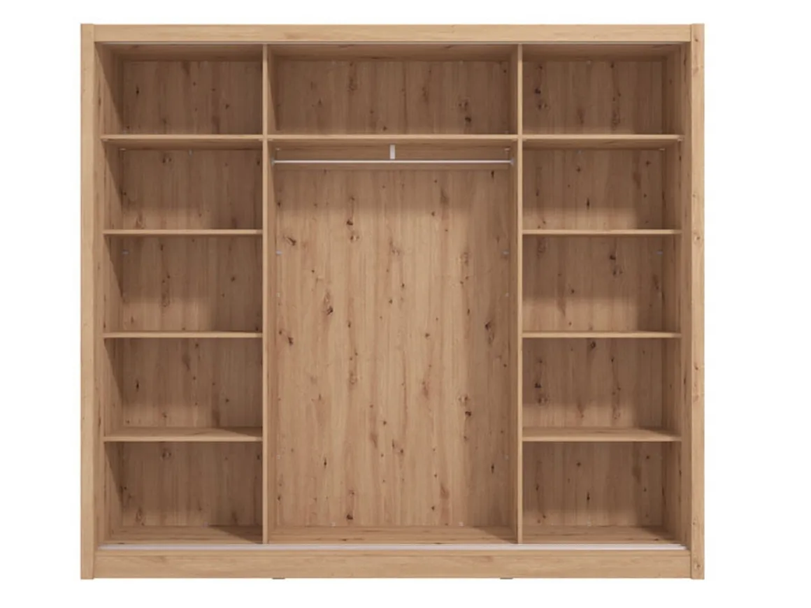 Guardaroba 2 Ante > Dmora Guardaroba 2 Ante un Cassetto un Ripiano 80x170h cm, Appendiabiti - Budoia Marrone Rovere