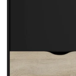 Guardaroba 2 Ante > Dmora Guardaroba 2 ante nero e quercia 98x200h cm - Archilllo Marrone, Nero Quercia