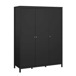 Guardaroba 3 ante nero 150x199h cm - Conti