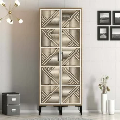 Guardaroba 2 Ante|Camera Da Letto > Dmora Guardaroba 2 ante noce e bianco 80x200h cm - Acate Bianco, Marrone Noce