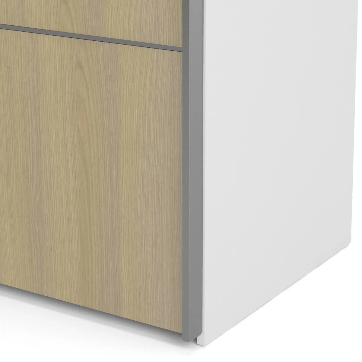 Guardaroba 2 Ante > Dmora Guardaroba 2 ante quercia e bianco 182x201h cm - Accadia Bianco, Marrone Quercia