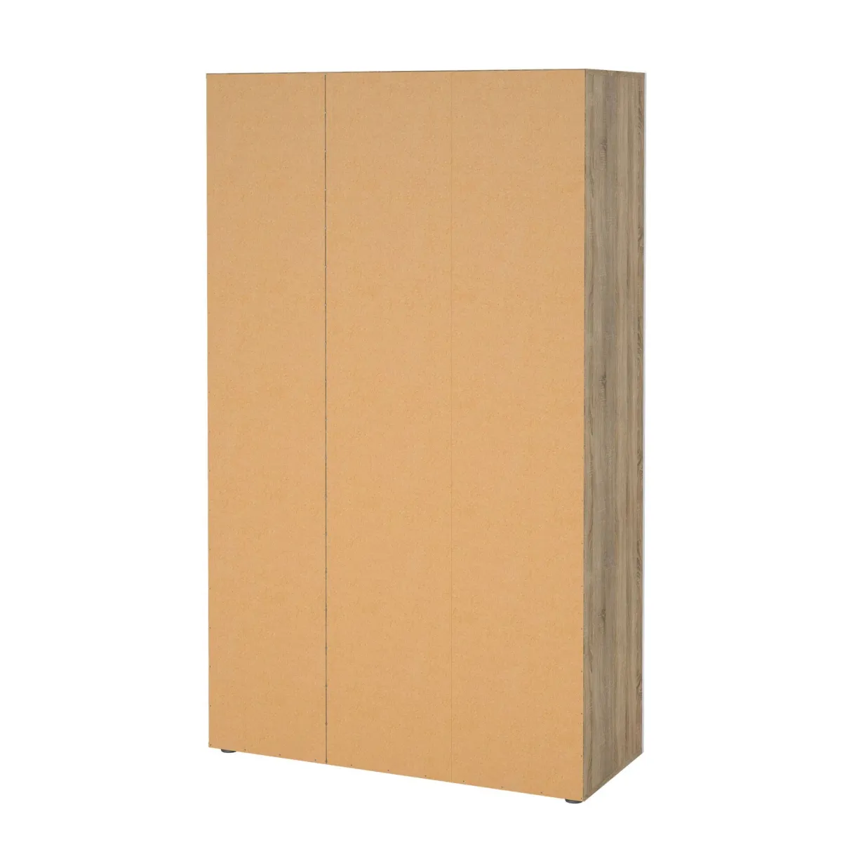 Guardaroba 3 Ante > Dmora Guardaroba 3 ante quercia e bianco lucido 118x200h cm - Albacore Bianco Lucido, Marrone Quercia