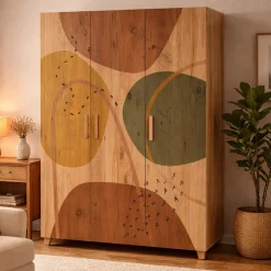 Guardaroba 3 ante quercia 120x189h cm - Nella
