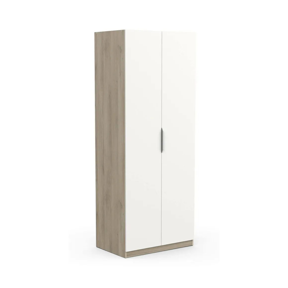 Guardaroba 2 ante rovere e bianco opaco 79x203h cm - Fioretta