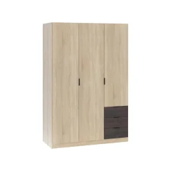 Guardaroba 3 Ante|Camera Da Letto > Dmora Guardaroba 3 ante rovere e ossido 121x180h cm - Apaches Marrone Ossido, Marrone Rovere