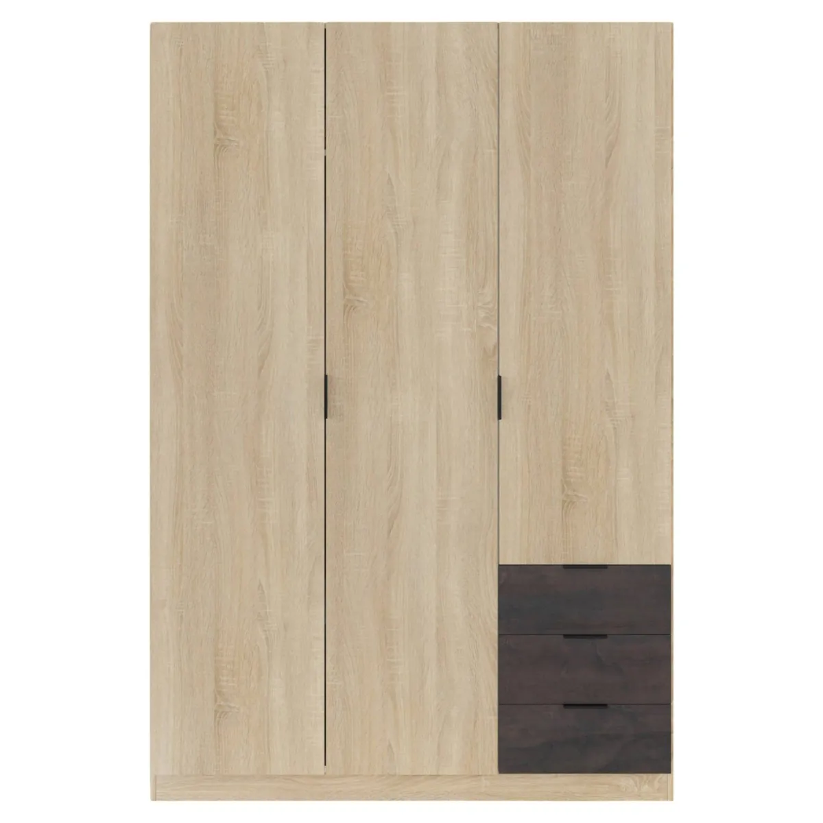 Guardaroba 3 Ante|Camera Da Letto > Dmora Guardaroba 3 ante rovere e ossido 121x180h cm - Apaches Marrone Ossido, Marrone Rovere
