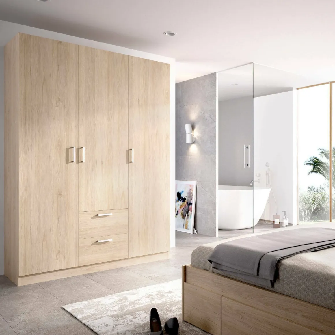 Guardaroba 3 ante rovere 150x215h cm - Ales