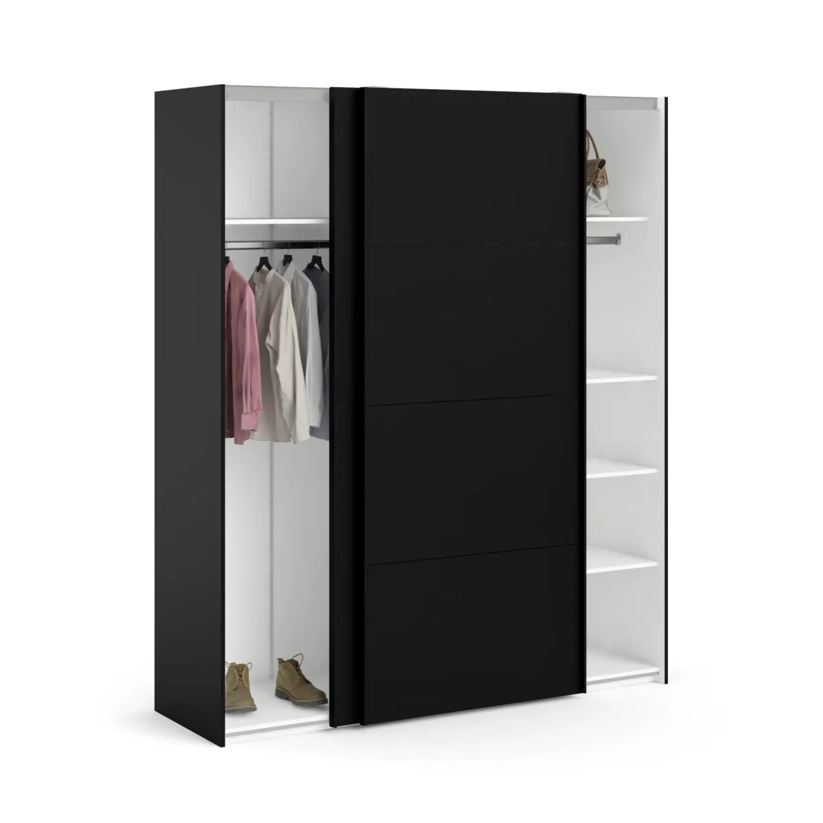 Guardaroba 2 Ante > Dmora Guardaroba 2 ante scorrevoli 182x220h cm - Badesse Nero