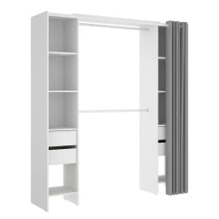 Guardaroba apertura a tenda bianco e grigio 180x205h cm - Era