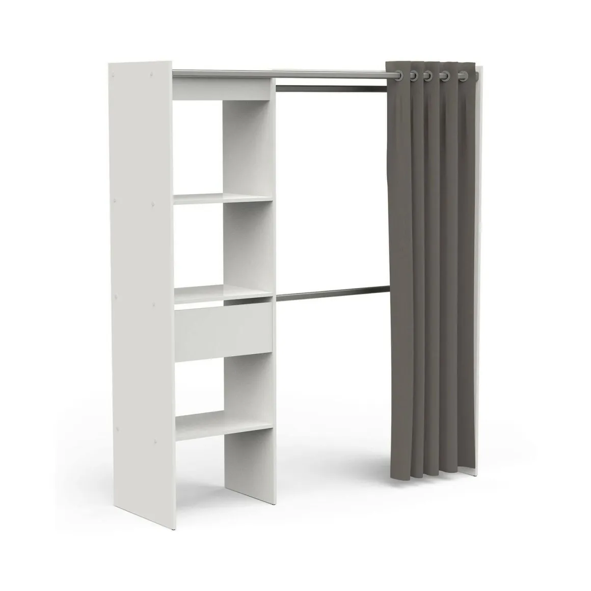 Guardaroba classico bianco opaco 167x191h cm - Serpentina