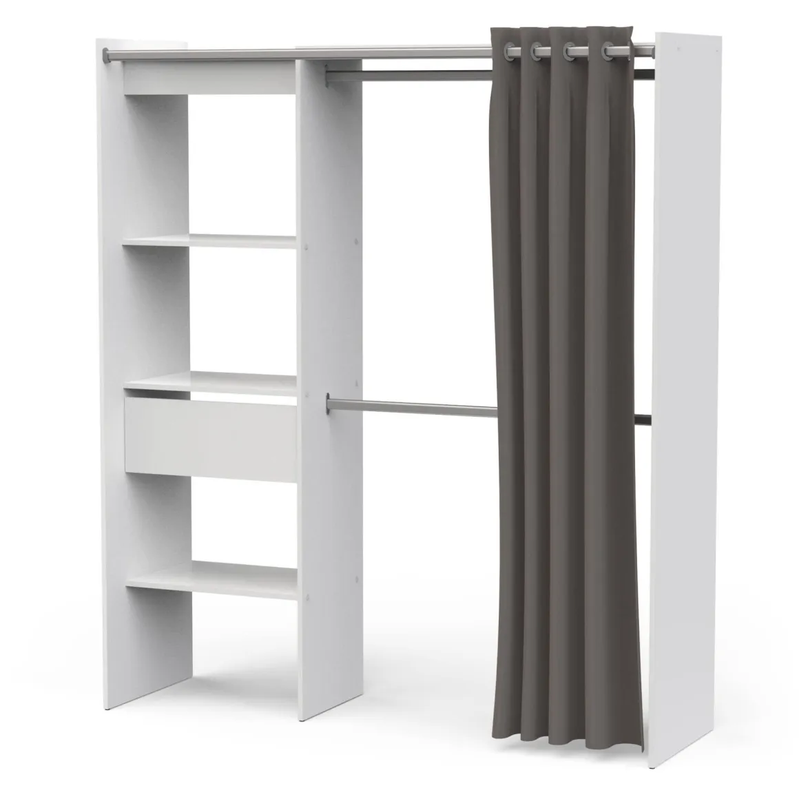 Guardaroba classico bianco opaco 167x191h cm - Serpentina