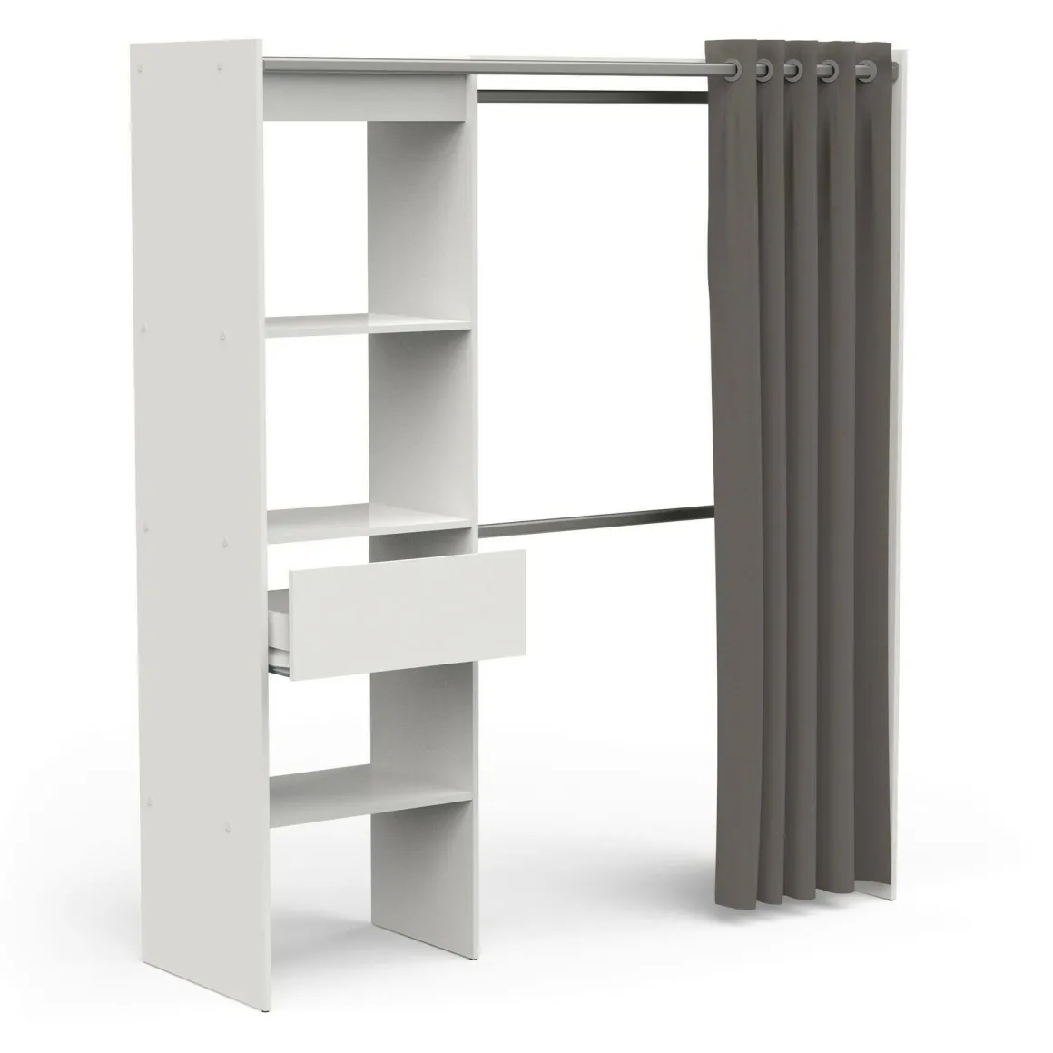 Guardaroba classico bianco opaco 167x191h cm - Serpentina