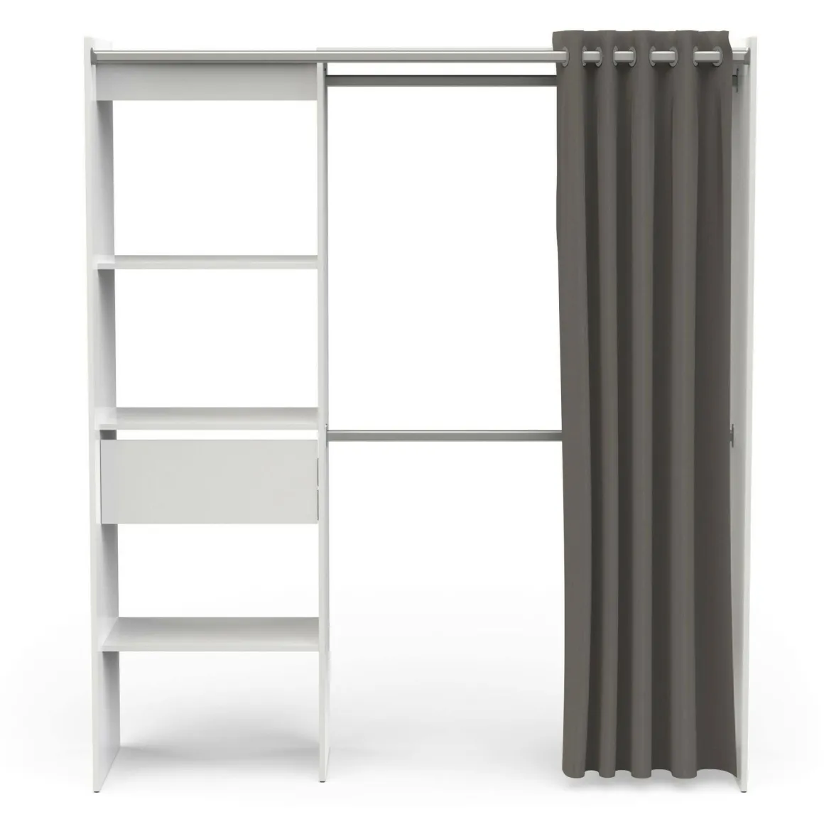 Guardaroba classico bianco opaco 167x191h cm - Serpentina