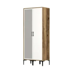 Guardaroba classico noce e bianco 80x200h cm - Anfo