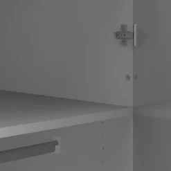 Guardaroba con anta specchio bianco lucido 147x218h cm - Megi