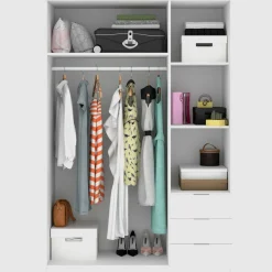 Guardaroba con appendiabiti bianco 121x184h cm - Astru