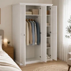 Guardaroba 3 Ante > Dmora Guardaroba con appendiabiti 147x200h cm - Gener Bianco
