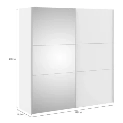 Guardaroba con appendiabiti bianco 195x218h cm - Agosta