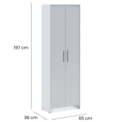 Guardaroba con appendiabiti bianco 65x197h cm - Vinadio