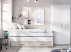 Guardaroba 3 Ante > Dmora Guardaroba con appendiabiti 90x202h cm - Kompasu Bianco