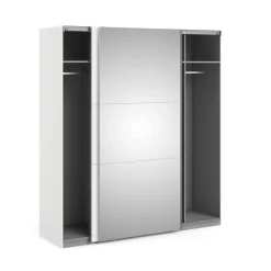 Guardaroba con appendiabiti bianco e grigio 195x220h cm - Andretta