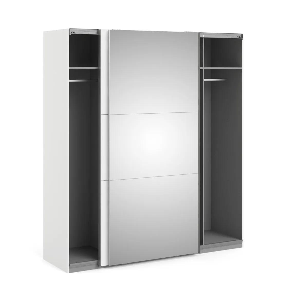 Guardaroba con appendiabiti bianco e grigio 195x220h cm - Andretta