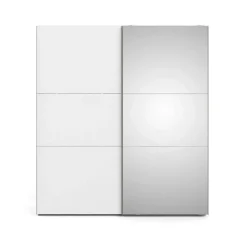 Guardaroba con appendiabiti bianco e grigio 195x220h cm - Andretta