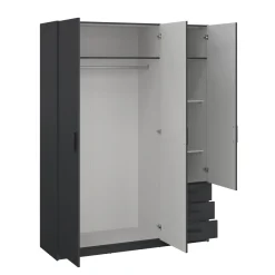 Guardaroba con appendiabiti grigio 147x200h cm - Simeon