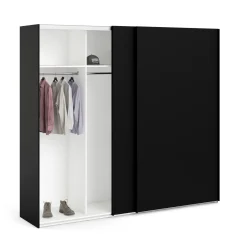 Guardaroba con appendiabiti nero 242x220h cm - Badesse
