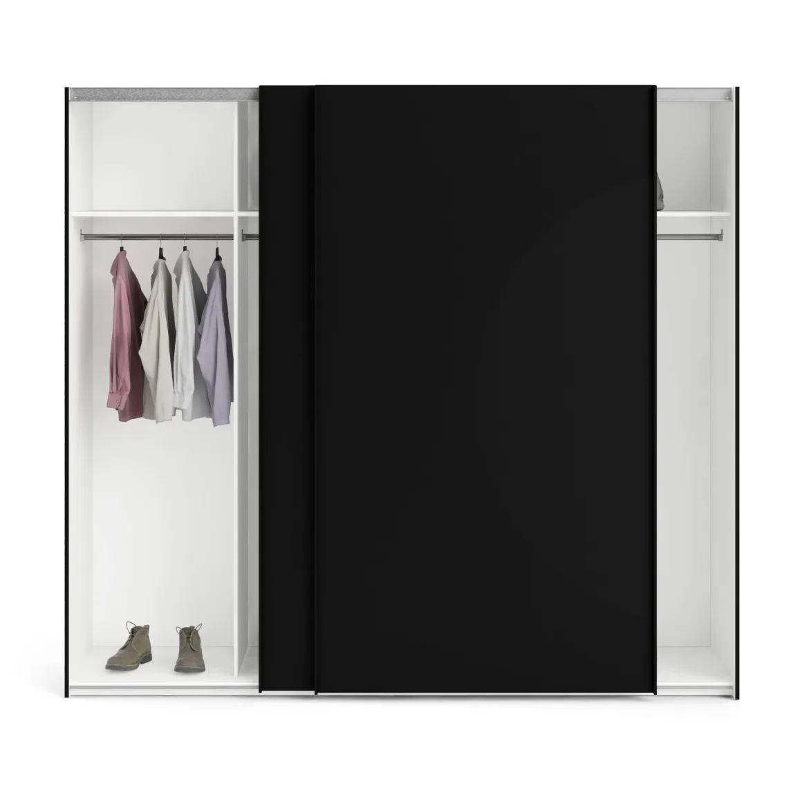 Guardaroba con appendiabiti nero 242x220h cm - Badesse