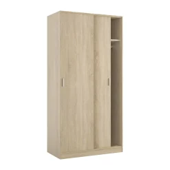 Guardaroba 3 Ante|Camera Da Letto > Dmora Guardaroba con appendiabiti rovere 121x180h cm - Astuzzia Marrone Rovere