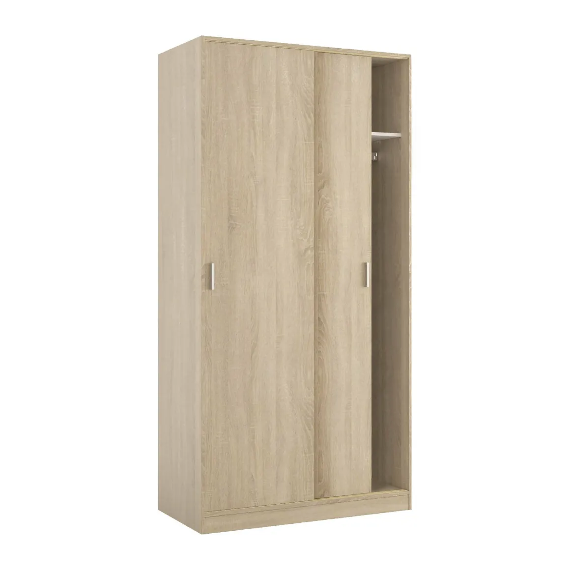 Guardaroba 3 Ante|Camera Da Letto > Dmora Guardaroba con appendiabiti rovere 121x180h cm - Astuzzia Marrone Rovere