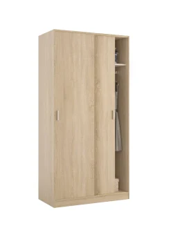 Guardaroba 3 Ante|Camera Da Letto > Dmora Guardaroba con appendiabiti rovere 121x180h cm - Astuzzia Marrone Rovere