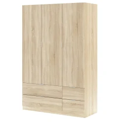 Guardaroba con appendiabiti rovere 135x200h cm - Ababala