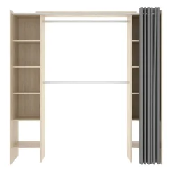 Guardaroba 3 Ante > Dmora Guardaroba con appendiabiti rovere 177x200h cm - Mathieu Marrone Rovere