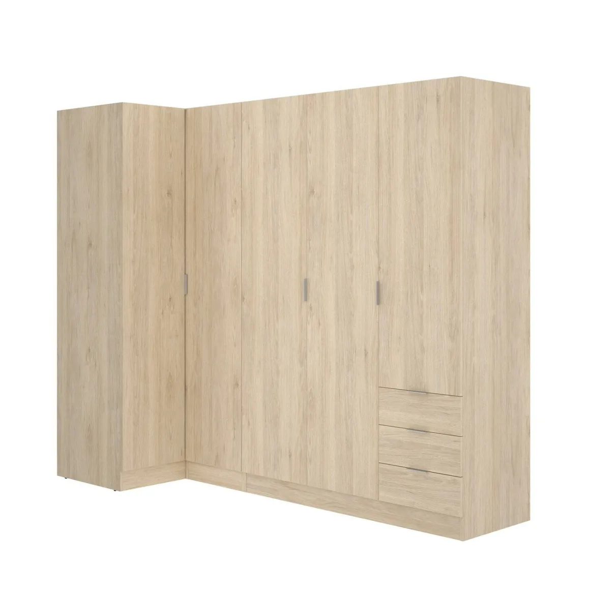 Guardaroba con appendiabiti rovere 213x184h cm - Atena