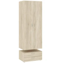 Guardaroba con appendiabiti rovere 74x214h cm - Buriasco