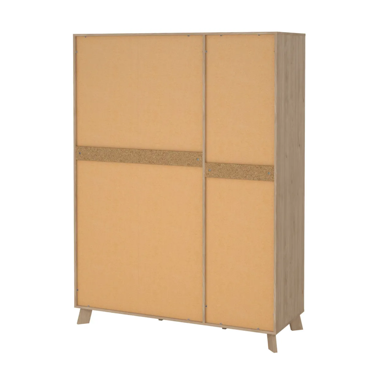 Guardaroba 2 Ante > Dmora Guardaroba con appendiabiti rovere e bianco 147x201h cm - Pyarr Bianco, Marrone Rovere