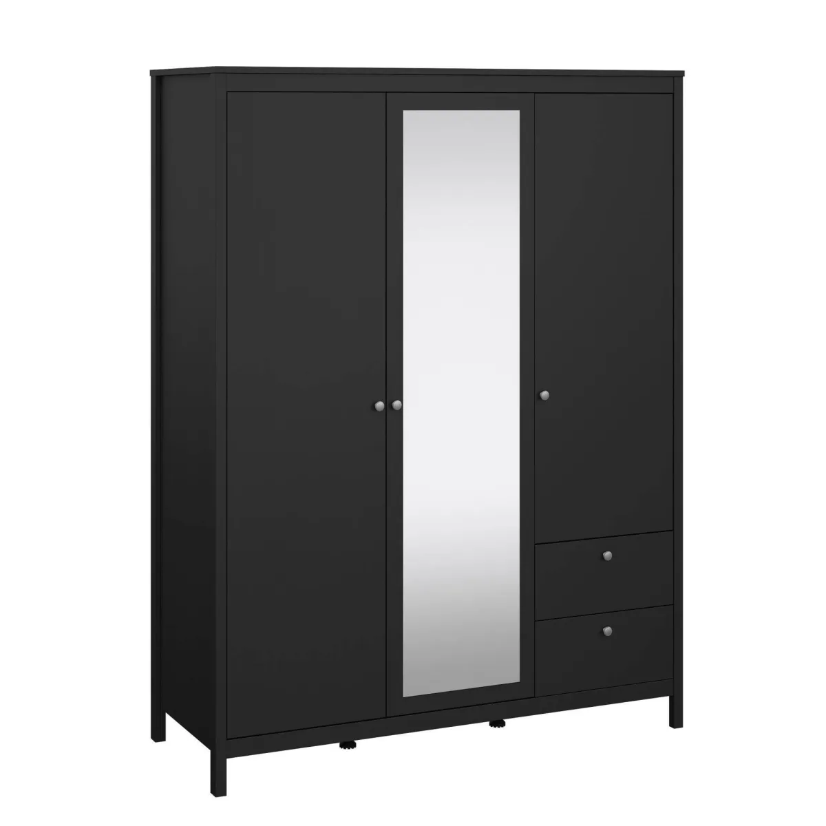 Guardaroba 3 Ante > Dmora Guardaroba con cassetti 150x199h cm - Rufina Nero