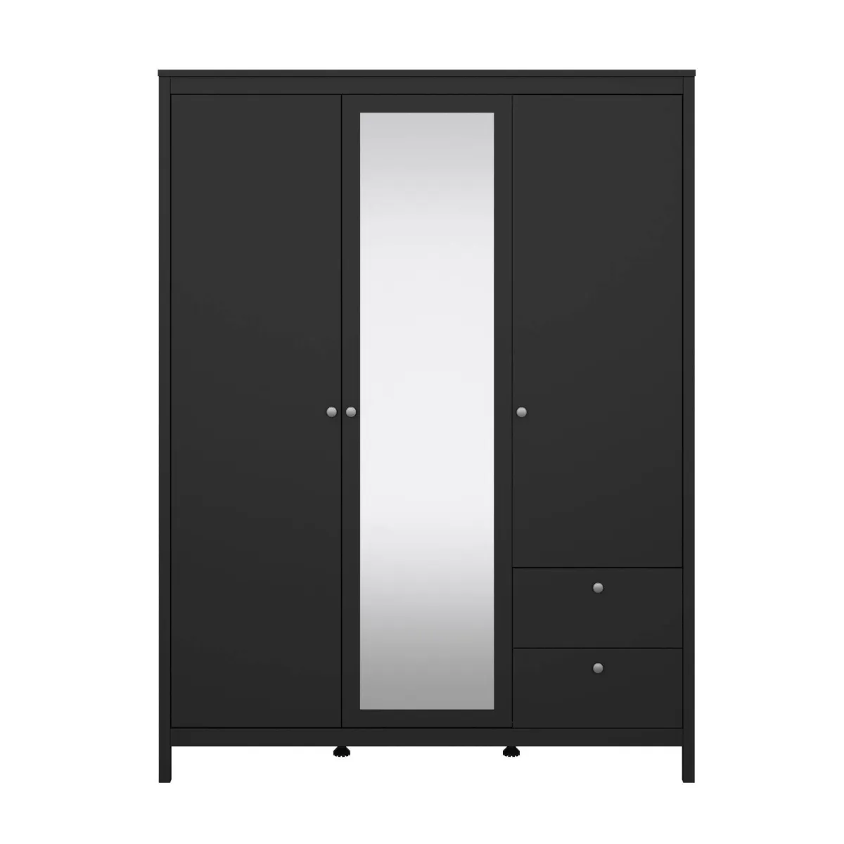 Guardaroba 3 Ante > Dmora Guardaroba con cassetti 150x199h cm - Rufina Nero